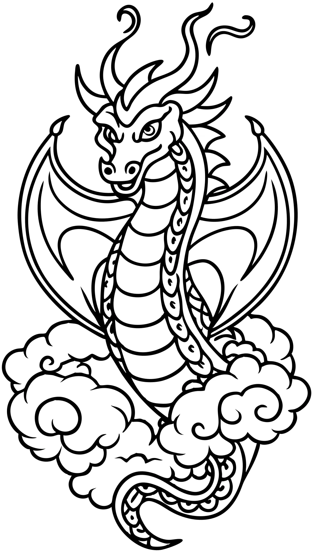 coloriages de dragon pour adultes